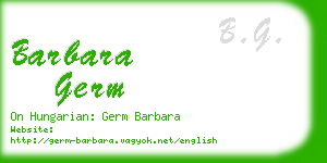 barbara germ business card